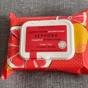 Sephora grapefruit exfoliating wipes.